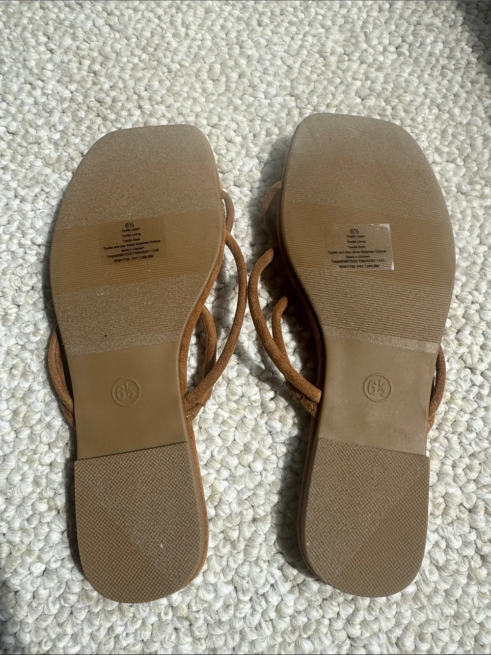 A New Day Women's Tan Suede Strappy Sandals